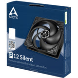 Arctic p12 silent case ventilator (sort, 120 x 120 x 25 mm)