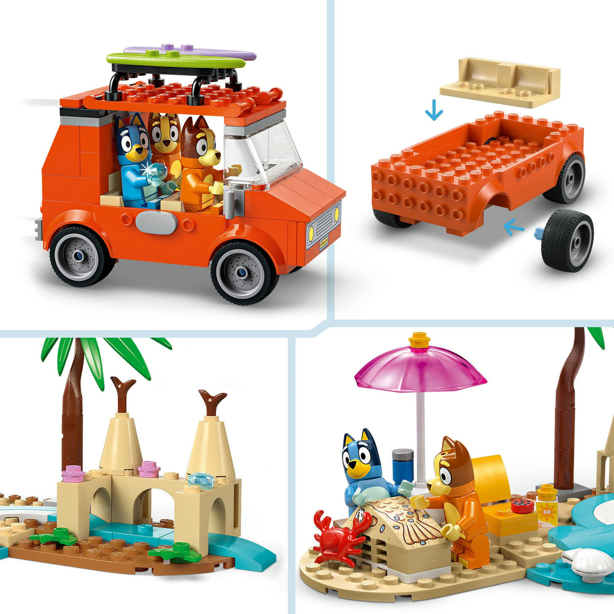 Lego bluey - blueys biltur til stranden byggelegetøj (11202)