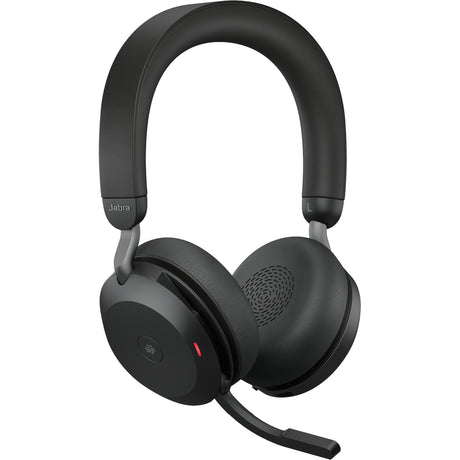 Jabra evolve2 75 on-ear headset (sort, link380c, microsoft teams)
