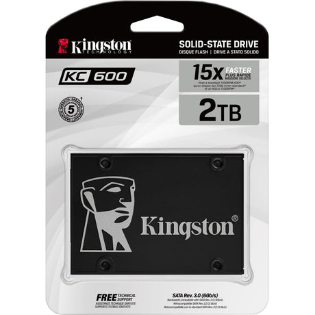 Kingston KC600 2048 GB SSD (sort, SKC600 2048G, SATA 600)