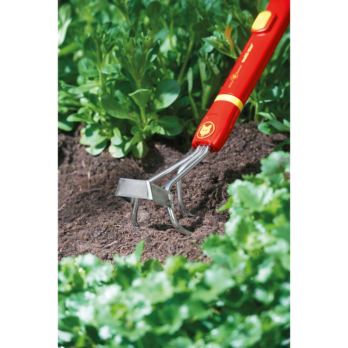 Wolf-garten lb-m ukrudtsmaskine, multi-stjernet håndskraber (rød gul, 7 cm)
