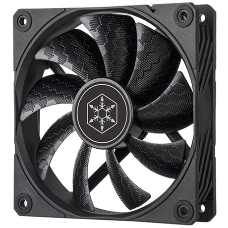 Silverstone shark force 120 kabinet blæser (sort, 120 x 120 x 25 mm, pwm)