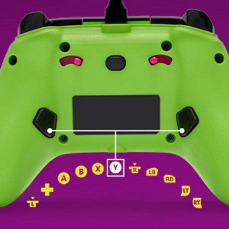 Powera advantage controller med kabel til xbox-serien x|s - fortnite: glød (neongrøn, xbox-serien x|s, xbox one, pc)