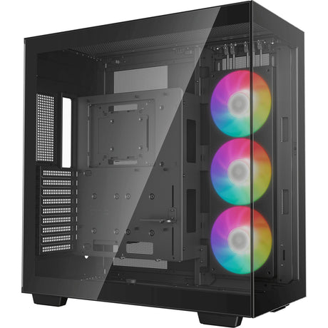 Deepcool CH780 Midi Tower-hus (sort | 4x USB-A | 1x USB-C | RGB | hærdet glas)
