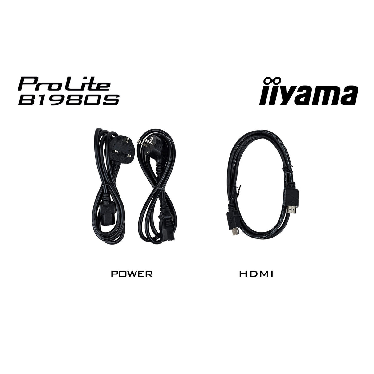 Iiyama prolite b1980s-b1 19 skærm (sort, hdmi, skærmport)