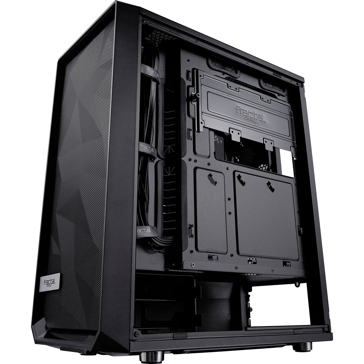 Fractal design meshify c midi tårnhus (sort | 2x USB-A | hærdet glas)