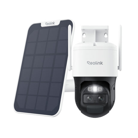 Reolink trackmix g770 + solar panel 2 beveiligingscamera (wit zwart, 4k 8mp uhd, 4g lte, incl. zonnepaneel)