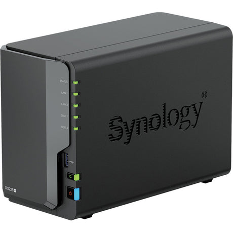 Synology diskstation ds225+ nas (sort, 1x 1GB LAN, 1x 2,5GB LAN, 2x USB 3.2 gen 1)