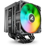 Sharkoon a60 rgb cpu køler (sort, 4-benet pwm blæserstik)