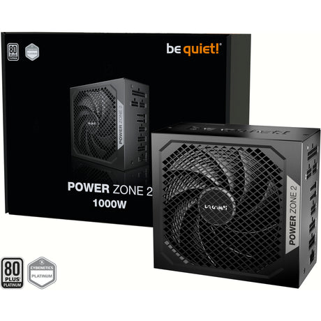 Vær stille! power zone 2 modulær 1000 watt strømforsyning (sort, 1x 12v-2x6, 3x pcie)