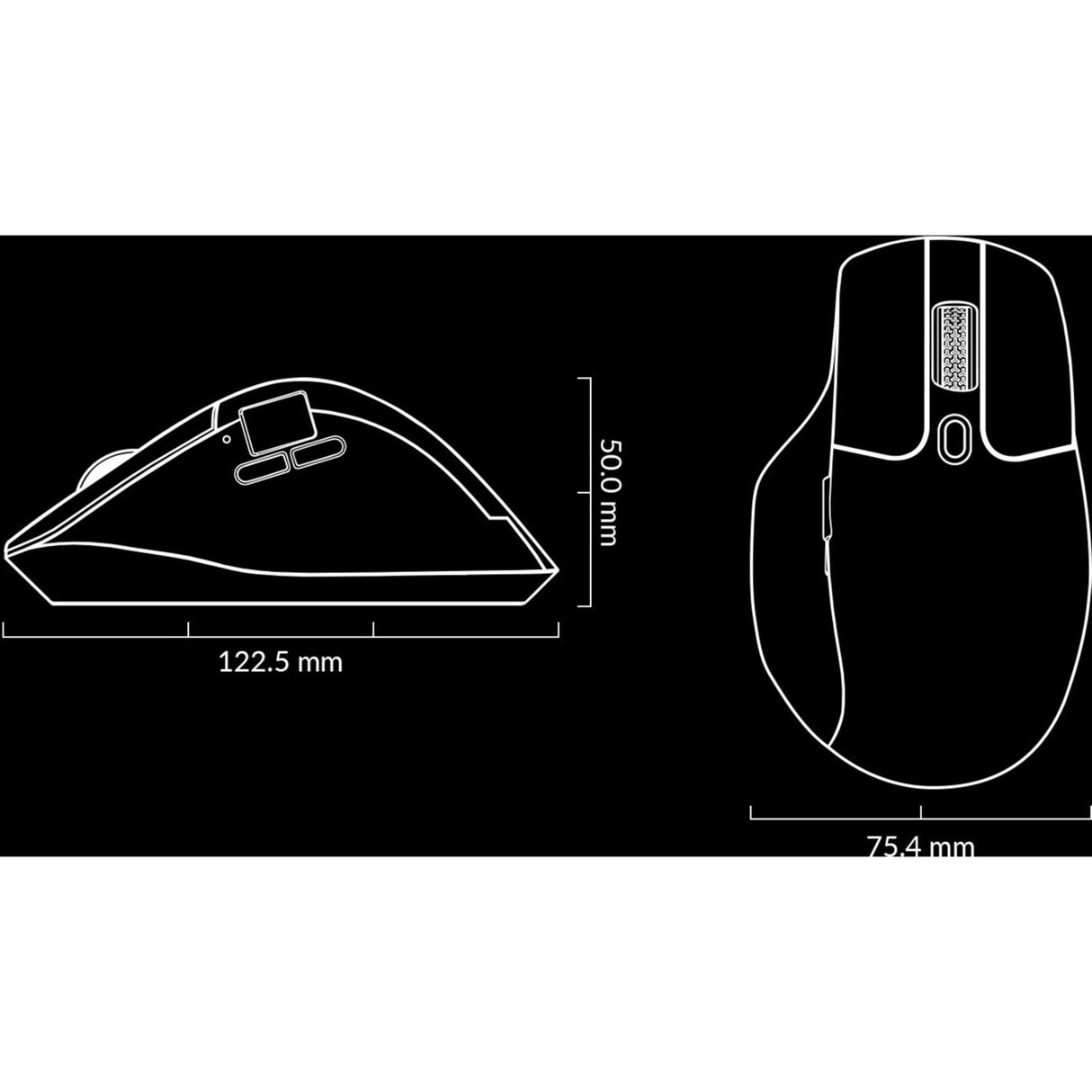 Keychron m6-a1 trådløs mus (sort, 100 - 26.000 dpi, USB-C Bluetooth 5.1 2.4 GHz)