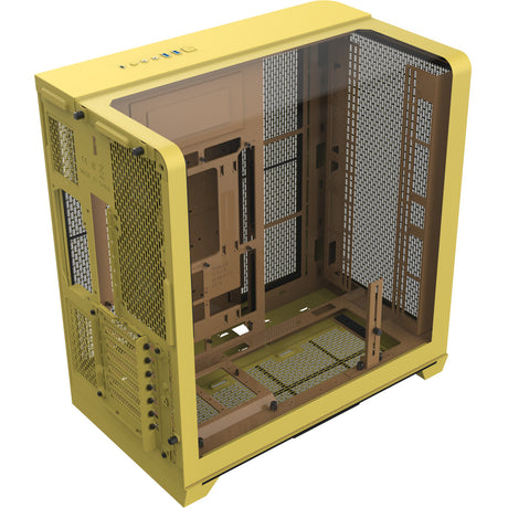 Thermaltake view 390 air butter caramel midi tower housing (yellow | 2x USB-A | 1x USB-C | tempered glass)