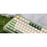 Iqunix zx75 camping trådløst mekanisk tastatur (grøn, us-layout (qwerty), cherry mx brown, 75%, rgb-lysdioder, hot-swappable, double-shot pbt, 2,4ghz | bluetooth 5.1 | usb-c)