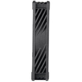 Silverstone shark force 120 kabinet blæser (sort, 120 x 120 x 25 mm, pwm)