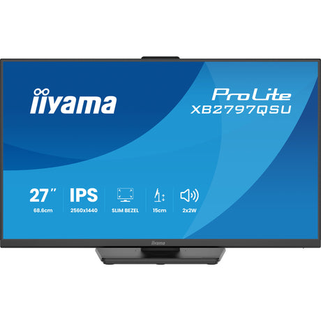 Iiyama prolite xb2797qsu-b1 27 monitor (zwart (mat), hdmi, displayport, usb, audio)