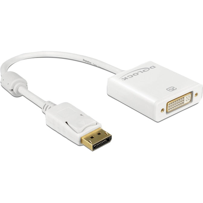 Delock displayport > dvi-adapter (hvid, 0,2 meter, 4k)