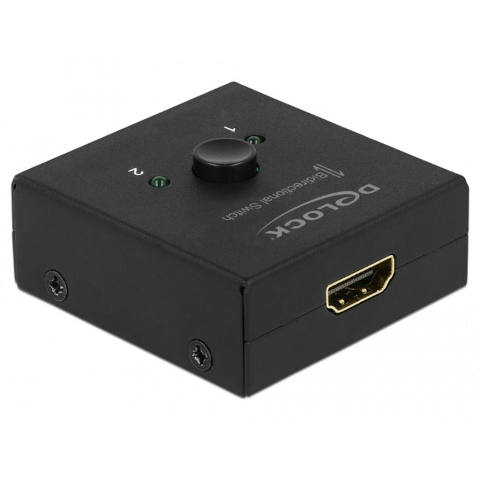 Delock HDMI-switch 2 - 1 tovejs 4k 60 Hz (sort)