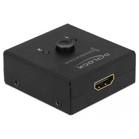 Delock HDMI-switch 2 - 1 tovejs 4k 60 Hz (sort)
