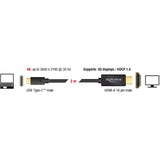 Delock USB-C (han) > HDMI (han) (DP Alt-tilstand) kabel (sort, 2 meter, 4K 30 Hz)