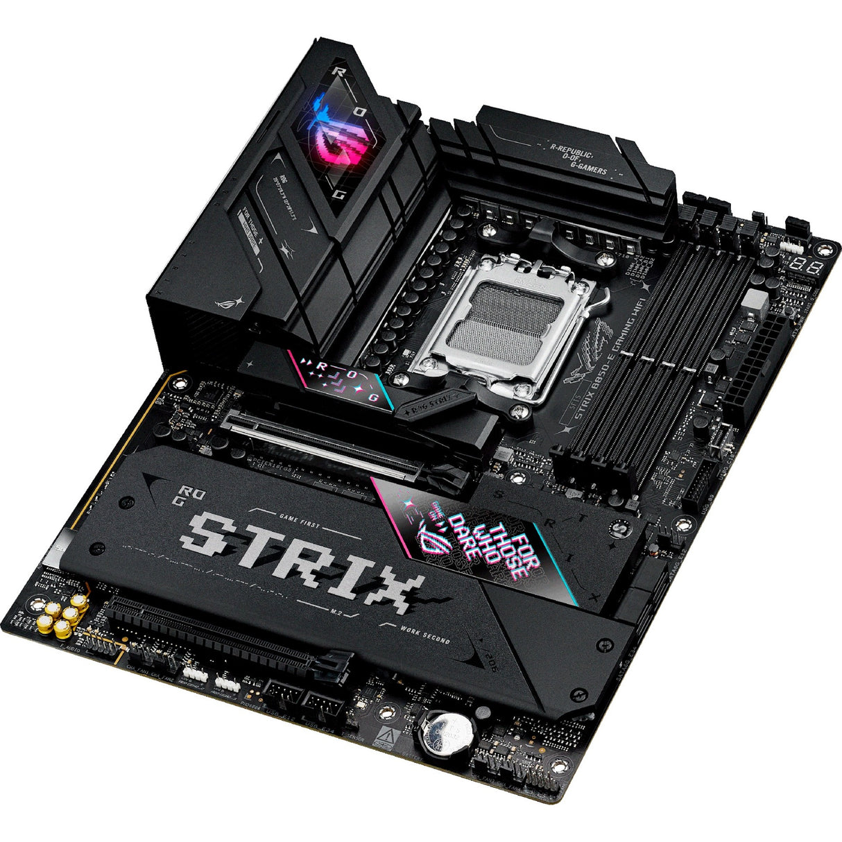 Asus ROG Strix B850-E Gaming WiFi Socket AM5 bundkort (sort, RAID, 5 GB-LAN, Wi-Fi 7, BT, lyd, ATX)