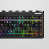 Iqunix og80 mørk side trådløst mekanisk tastatur (sort, us layout (qwerty), gateron brun, 80% (tkl), rgb lysdioder, hot-swappable, pbt, 2.4ghz | bluetooth 5.1 | usb-c)
