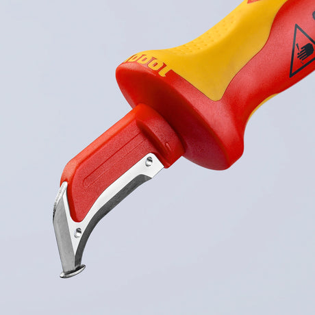Knipex demonteringskniv 9855sb (rød gul, 180 mm)