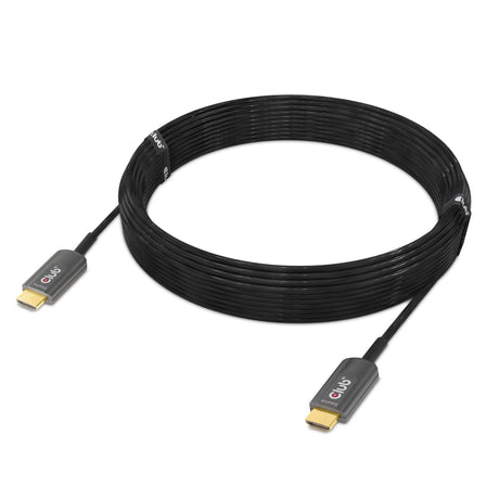 Club 3D Ultra High Speed AOC HDMI 2.1 certificeret ensrettet kabel han-han (sort, 10 meter, 4K 120Hz, 8K 60Hz, 48Gbps)