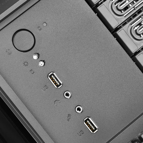 Silverstone CS381b v1.1 rackhus (sort | 2x USB-A 3.2 (5 Gbit s) | 2x lyd)