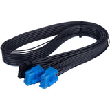 Silverstone 12vhpwr pcie adapterkabel sst-pp14-pcie (sort, 0,55 meter)