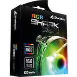 Sharkoon shark disc rgb kabinet blæser (gennemsigtig, 120 x 120 x 25 mm)