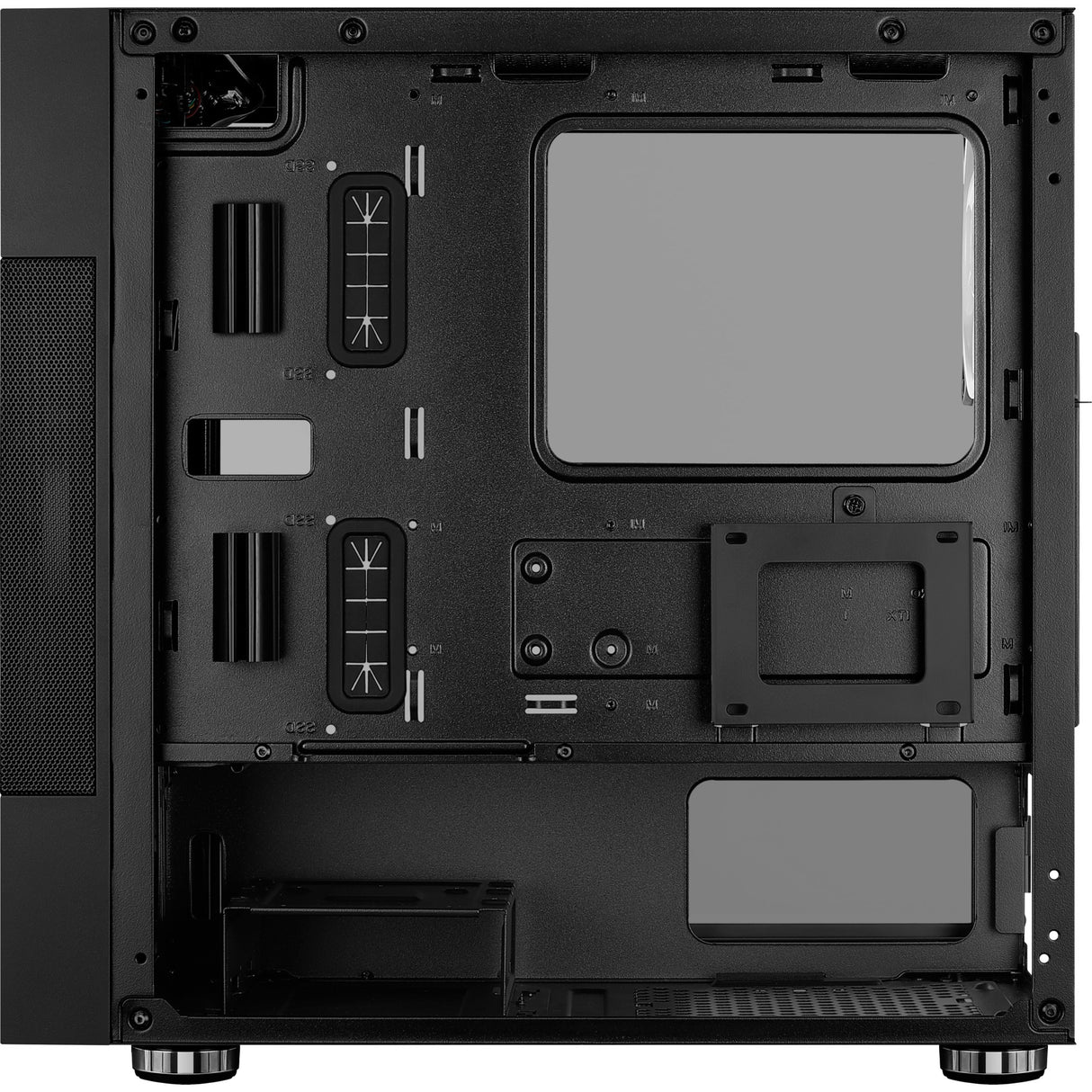 Aerocool atomic v2 mini tårnhus (sort | 2x USB-A | vindue)