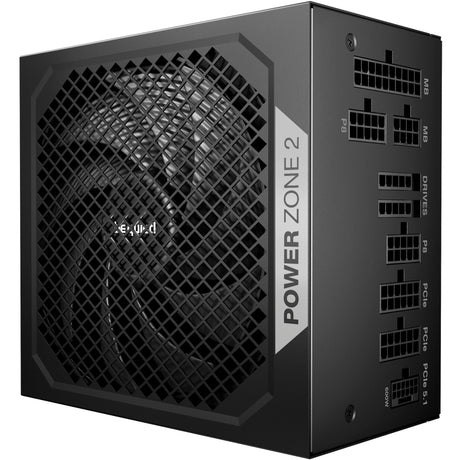 Vær stille! power zone 2 modulær 850 watt strømforsyning (sort, 1x 12v-2x6, 3x pcie)