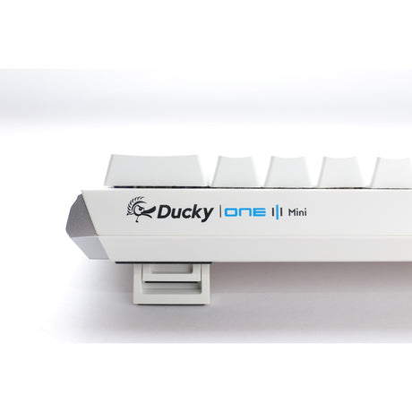 Ducky one 3 klassisk ren hvid mini rgb mekanisk tastatur (hvid, us-layout (qwerty), cherry mx red, 60%, rgb led, double-shot pbt, hot-swappable, quack mekanik)