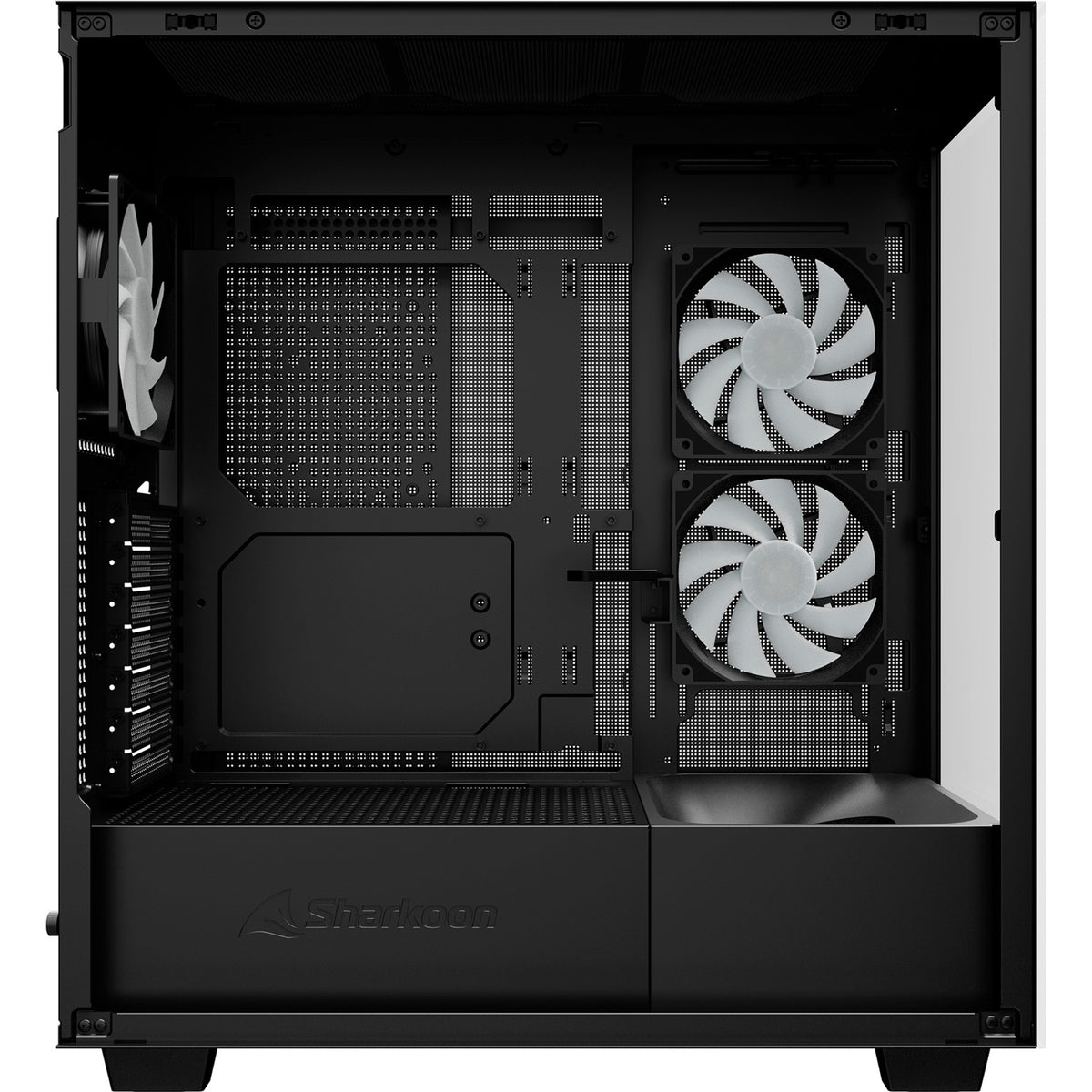 Sharkoon rebel c60 rgb midi tårnhus (sort | 2x usb-a | 1x usb-c | rgb | hærdet glas)