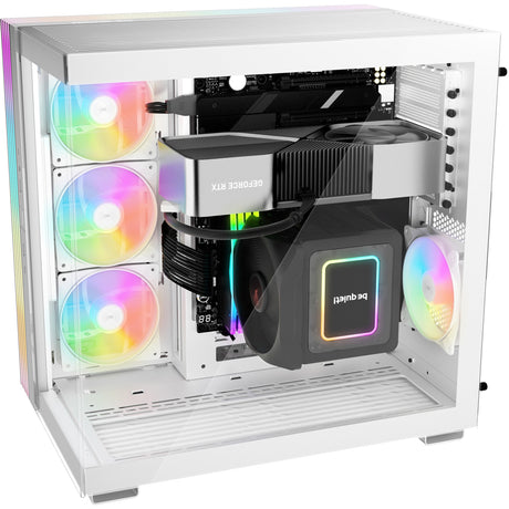 Vær stille! lys base 600 lx midi tårnhus (hvid | 2x USB-A | 1x USB-C | RGB | hærdet glas)