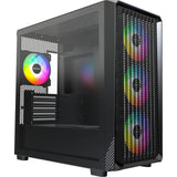 Montech x5m midi tårnhus (sort | 2x USB-A | 1x USB-C | RGB | hærdet glas)