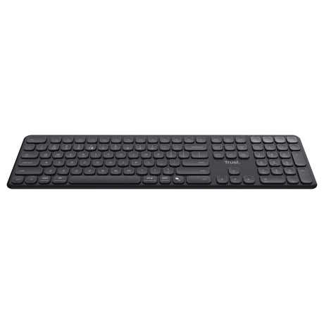 Trust vaiya trådløst tastatur (sort, us-layout (qwerty), 100%, bluetooth 2.4ghz)