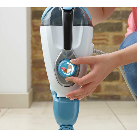 Black+decker fsmh1321 1600w dampmoppe med 6 tilbehør damprenser (hvid blå-grå)