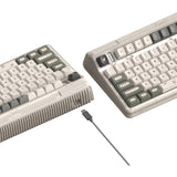 Iqunix og80 hitchhiker wireless mechanical keyboard (gray, us layout (qwerty), cherry mx silent red, 80% (tkl), rgb leds, hot-swappable, pbt, 2.4ghz | bluetooth 5.1 | usb-c)