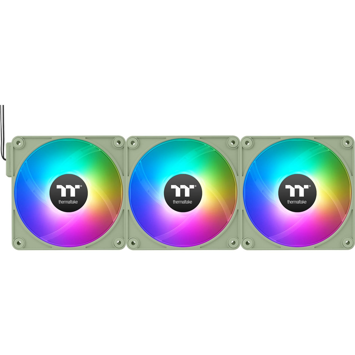 Thermaltake ct120 ex argb sync pc køleblæser matcha grøn (3-fan pack) case fans (lysegrøn, 3 stk, 120 x 120 x 25 mm, pwm)