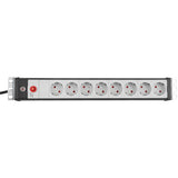 Brennerstuhl premium-line 19 fatningsliste til koblingsskabe 8-vejs sort lys gr 3m h05vv-f 3g1.5 19 -format