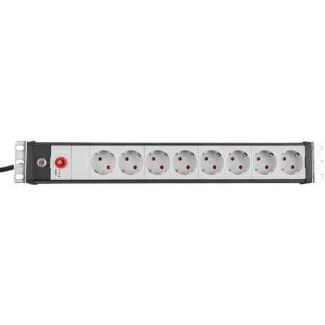 Brennerstuhl premium-line 19 fatningsliste til koblingsskabe 8-vejs sort lys gr 3m h05vv-f 3g1.5 19 -format