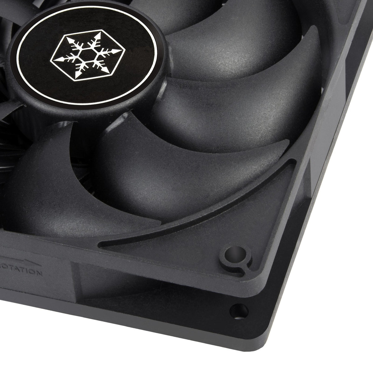 Silverstone air penetrator 120i case ventilator (sort, 120 x 120 x 25 mm)