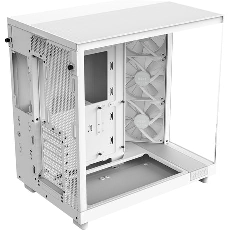 Nzxt h6 flow rgb midi tårnhus (hvid | 2x usb-a | 1x usb-c | rgb | hærdet glas)