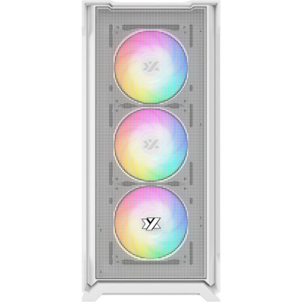 Xyz PC Gear Airone 300-X Mesh Midi Tower-hus (hvid | 1x USB-A | 1x USB-C | Hærdet glas)