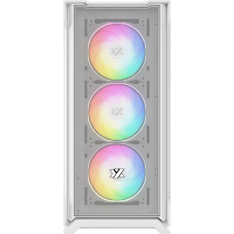 Xyz PC Gear Airone 300-X Mesh Midi Tower-hus (hvid | 1x USB-A | 1x USB-C | Hærdet glas)