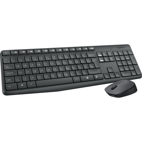 Logitech mk235 trådløst skrivebordssæt (sort, us-internationalt layout (qwerty))