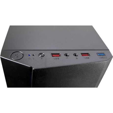 Inter-tech b-02 rgb midi tårnhus (sort | 3x usb-a | rgb | vindue)