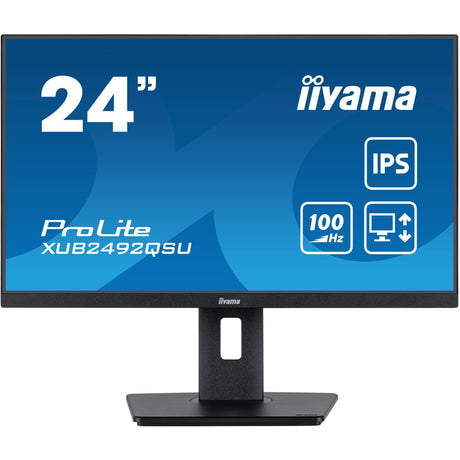 Iiyama prolite xub2492qsu-b1 23.8 skærm (sort (mat), HDMI, skærmport, 3x USB-A, USB-C)