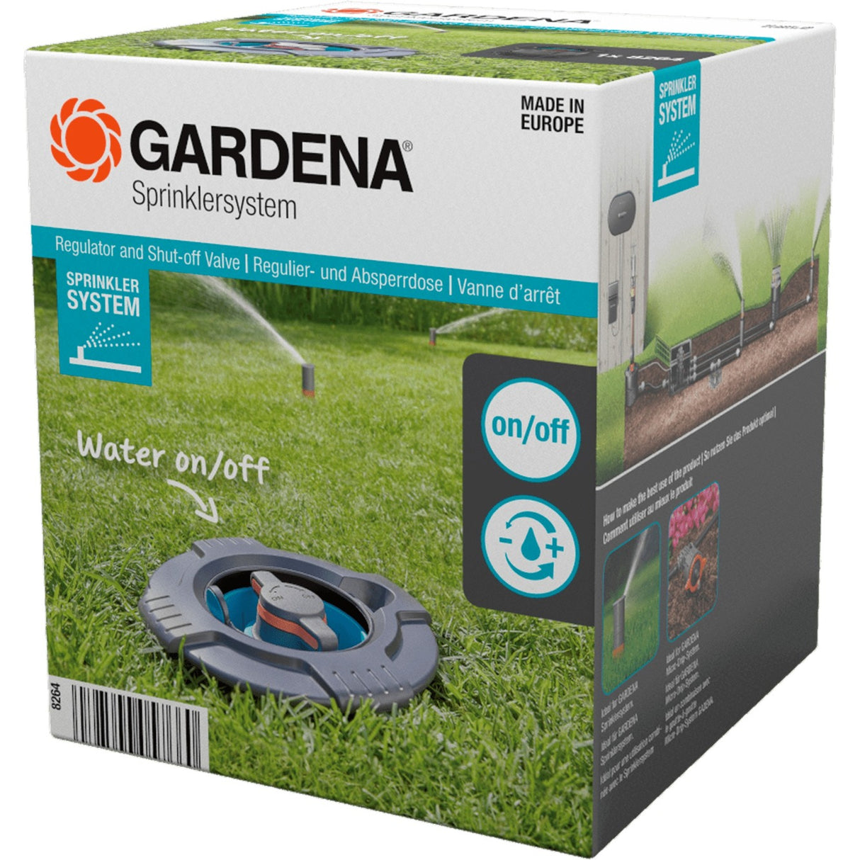 Gardena sprinklersystem regulerings- og lukkeboks - 19 mm (3 4) ag - 8264-20
